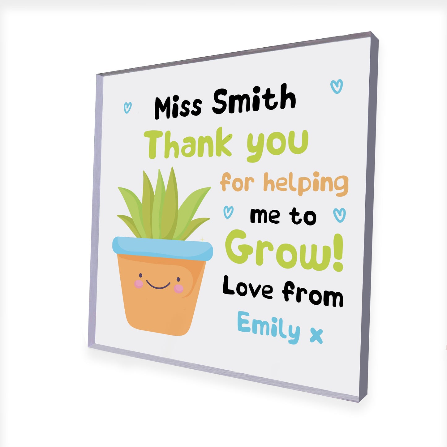 Personalised Thank You Gift For Teacher TA Helping Me Grow