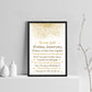 50th Wedding Anniversary Gift Framed Print Special 50th Gift