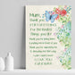 Mum Poem Print Mum Birthday Christmas Gift From Daughter Son