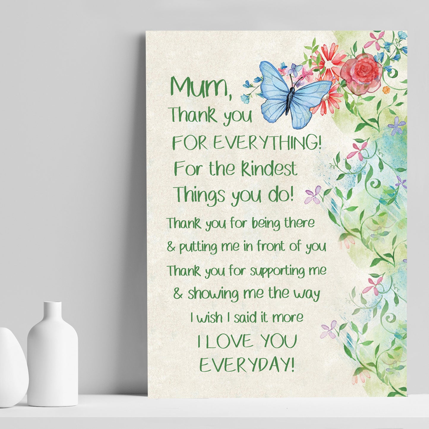 Mum Poem Print Mum Birthday Christmas Gift From Daughter Son