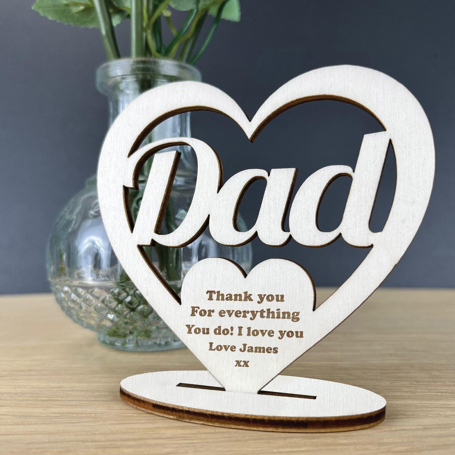 Dad Gift Fathers Day Gift Heart Dad Birthday Gift From Daughter
