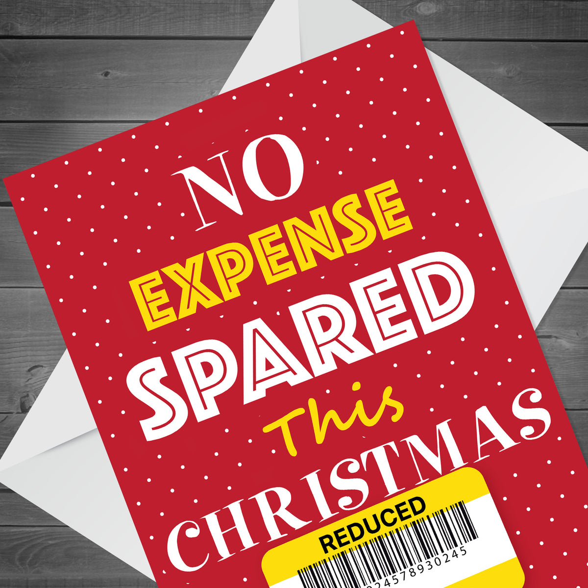 Reduced Sticker Funny Christmas Card For Husband Wife Brother