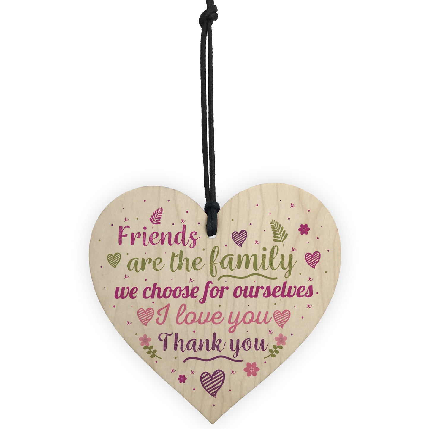Handmade Friendship Plaque Best Friend Sign Wood Heart Gift