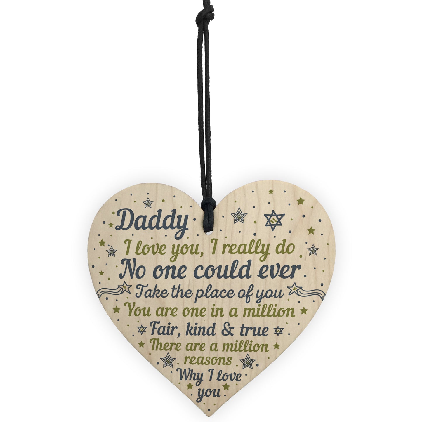 Daddy Daughter Gifts Fathers Day Gift Wooden Heart Dad Birthday