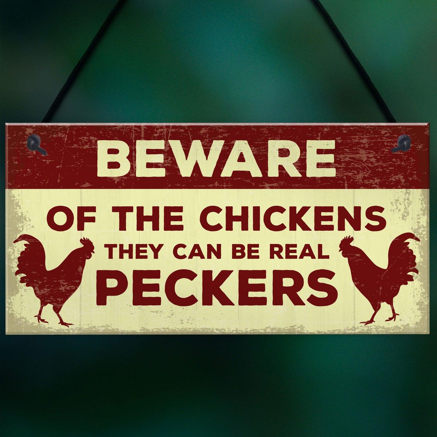 Beware Of The Chickens Sign For Gate Chicken Coop Hen House