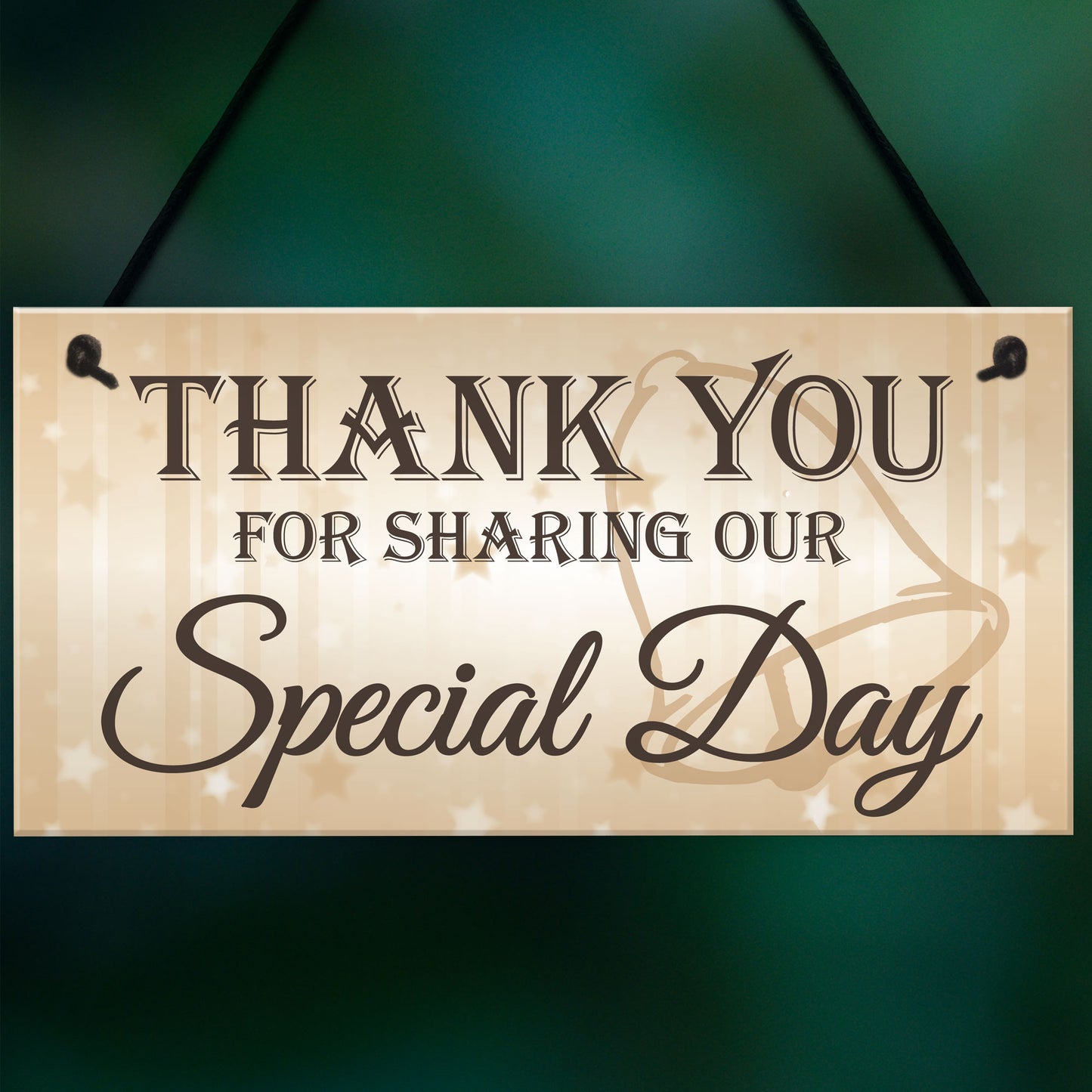 Thank You Sharing Our Special Day Hanging Wedding Plaque Gift