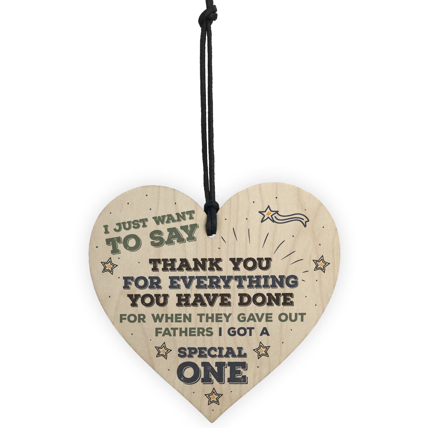 Dad Special One Hanging Wooden Heart FATHERS DAY Gifts For Him