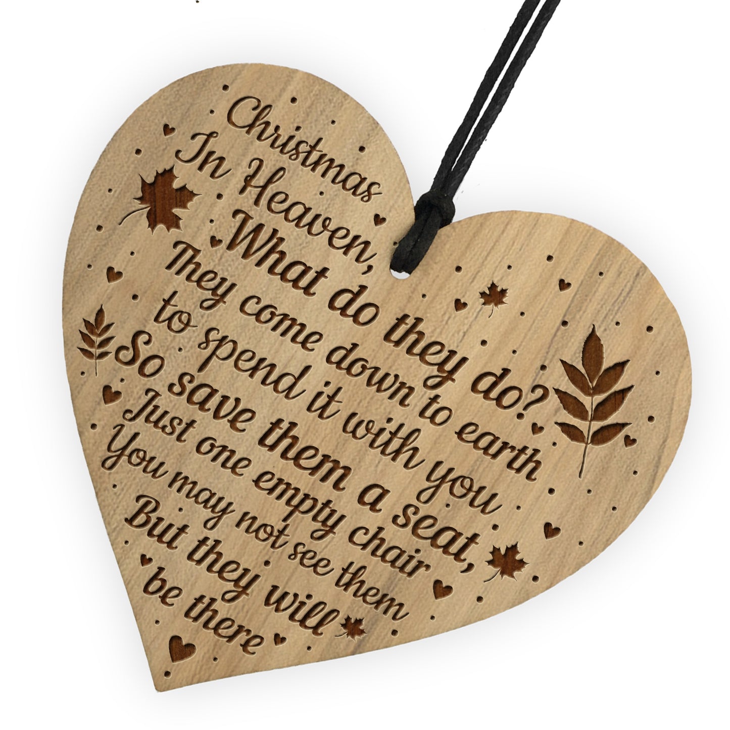 Christmas In Heaven Memorial Sign Engraved Christmas Tree Decor