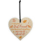 Best Friend Friendship Plaque Thank You Wood Heart Gift Keepsake