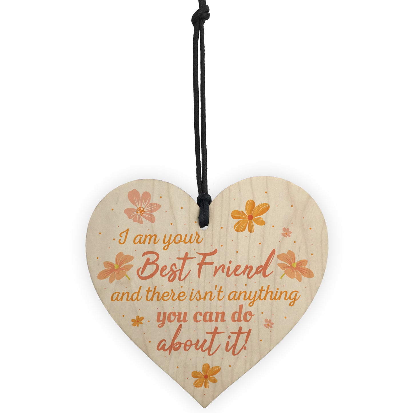 Best Friend Friendship Plaque Thank You Wood Heart Gift Keepsake