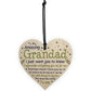 Cute Grandad Birthday Christmas Wood Heart Gifts From Grandchild