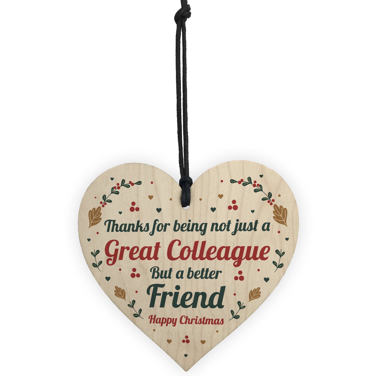 Christmas Gift For Colleague Novelty Friendship Gift Wood Heart