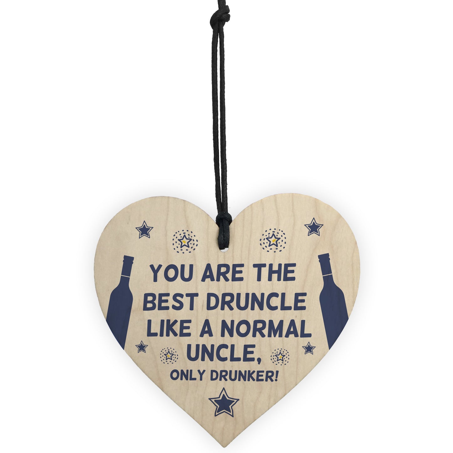 Funny Gift For Uncle Birthday Christmas Wood Heart Gift For Him