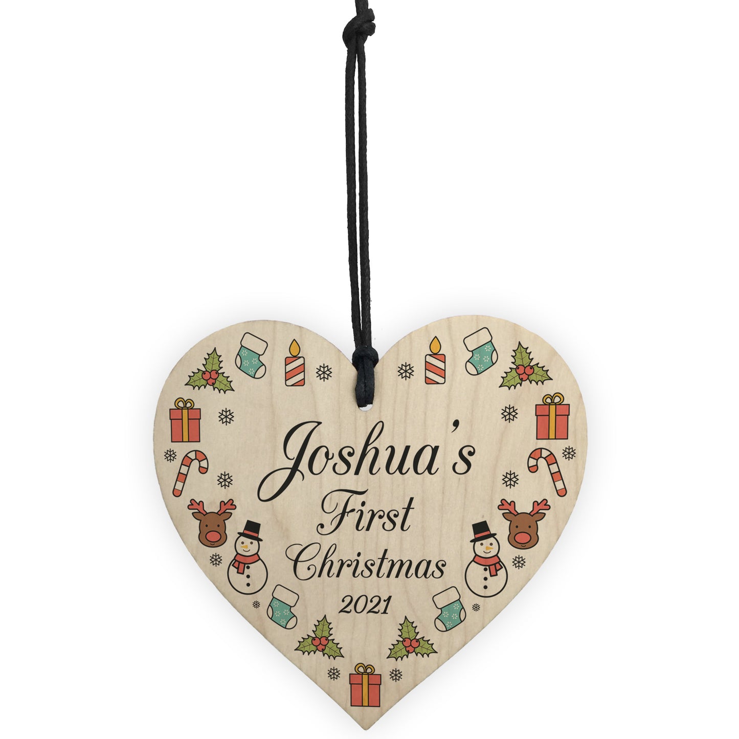 Cute 1st Christmas Bauble Tree Decoration Personalised New Baby