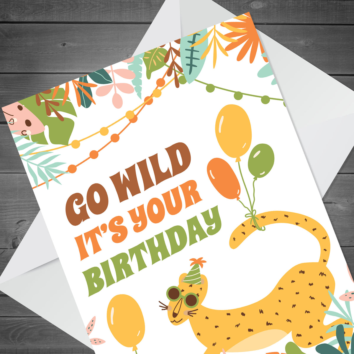 It's Your Birthday Cute Funny Animal Print Birthday Card