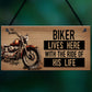 Novelty Motorcycle Motorbike Sign Funny Biker Gifts For Husband