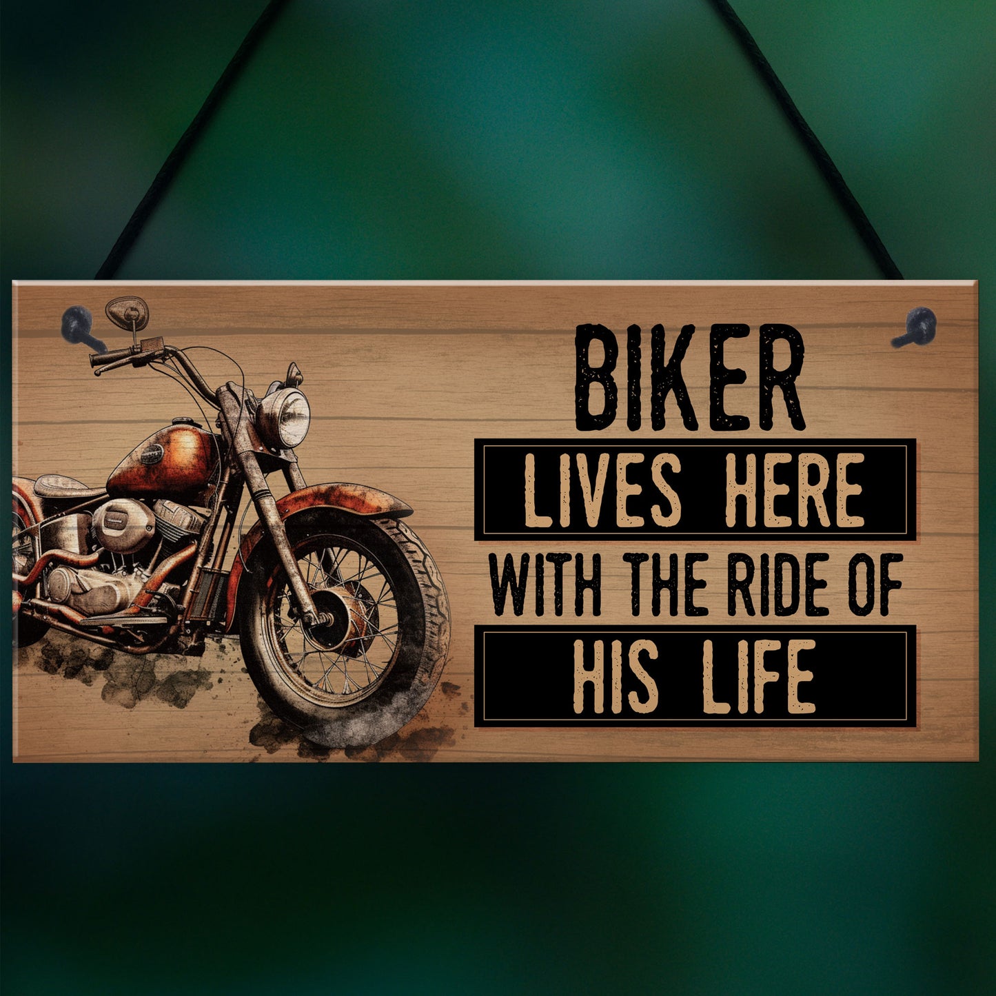 Novelty Motorcycle Motorbike Sign Funny Biker Gifts For Husband