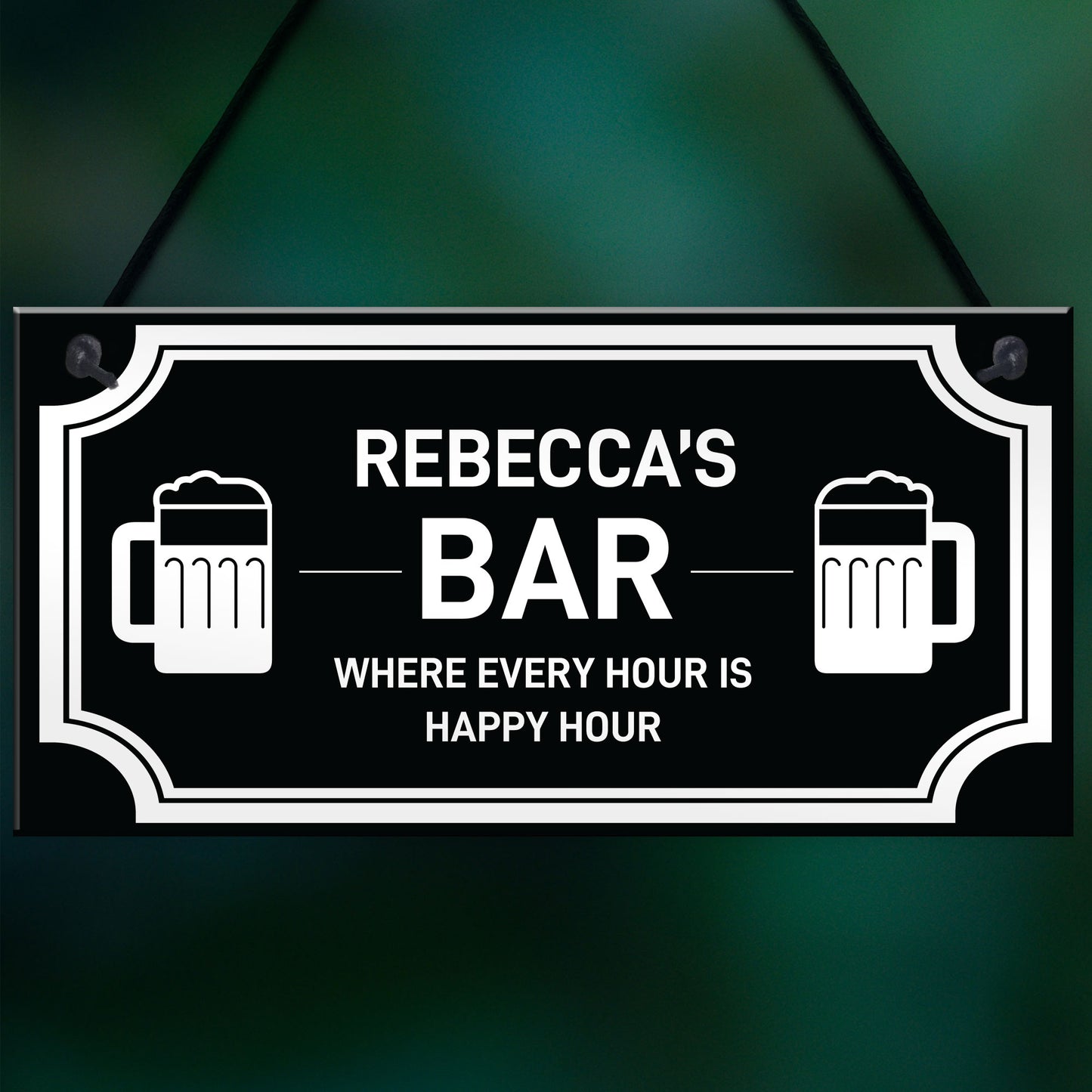 Personalised Bar Sign For Home Bar Man Cave Pub Shabby Chic