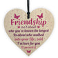 Friend Gifts For Christmas Pack of 4 Best Friend Wood Heart Gift