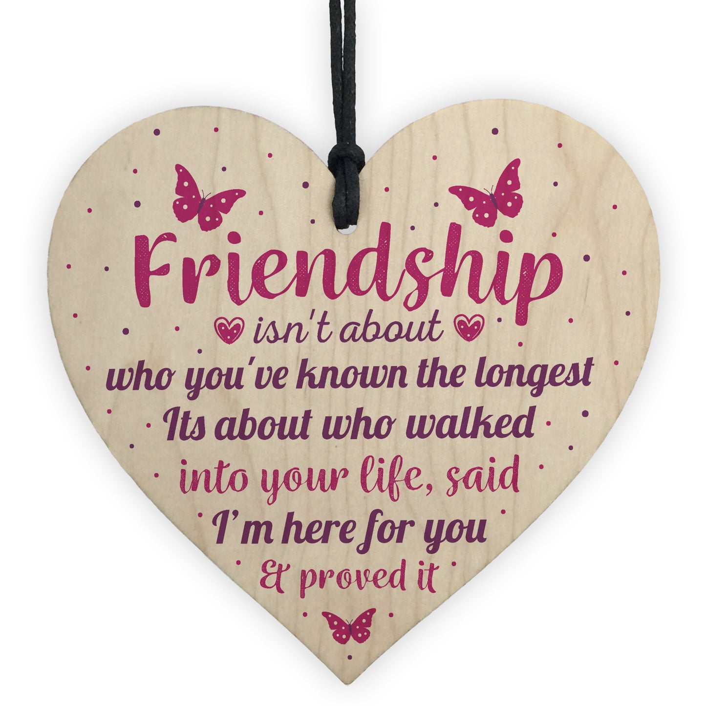 Friend Gifts For Christmas Pack of 4 Best Friend Wood Heart Gift