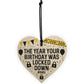 Birthday Lockdown Gifts Novelty Wood Heart Gifts For Friend Him