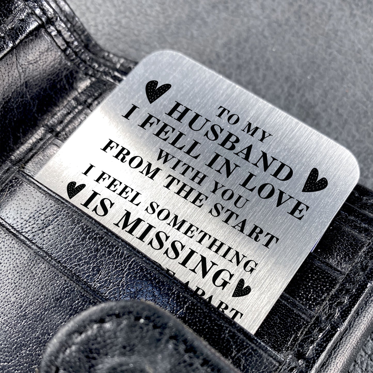 Valentines Anniversary Gift Husband Metal Wallet Insert Gift