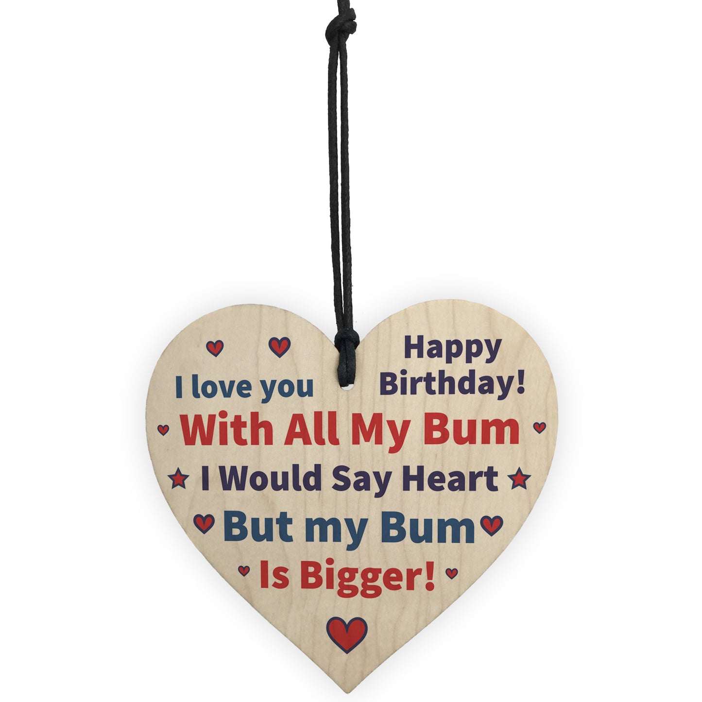 Birthday Gift For Boyfriend Husband Rude Wood Heart Gift For Him