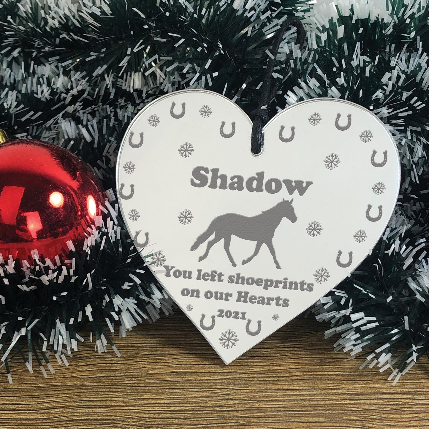 Horse Memorial Gift Hanging Christmas Decoration Personalised