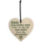 Fathers Day Gift Daddy Dad Stepdad Father Wooden Hanging Heart