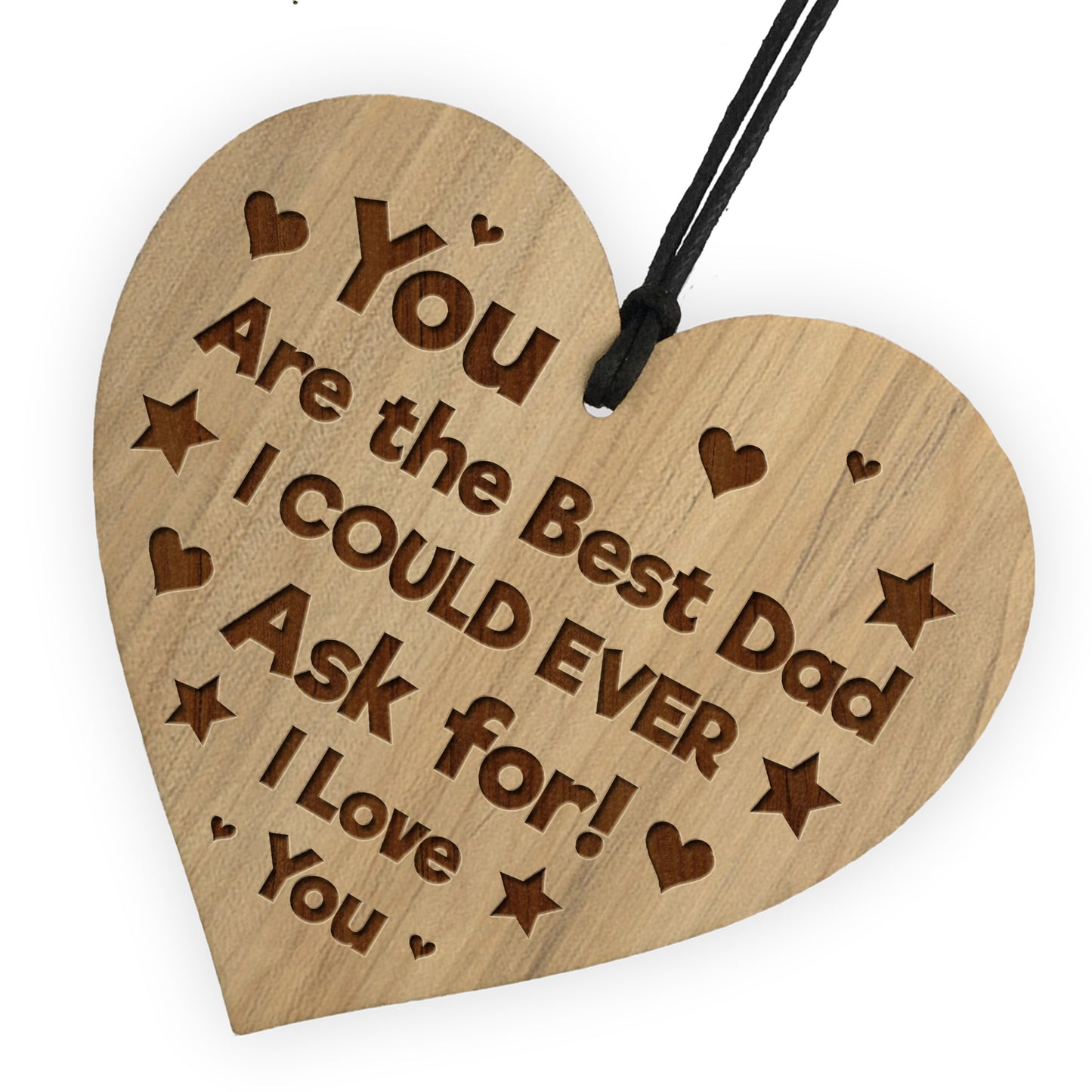BEST DAD GIFTS Engraved Heart Dad Gift Birthday Christmas