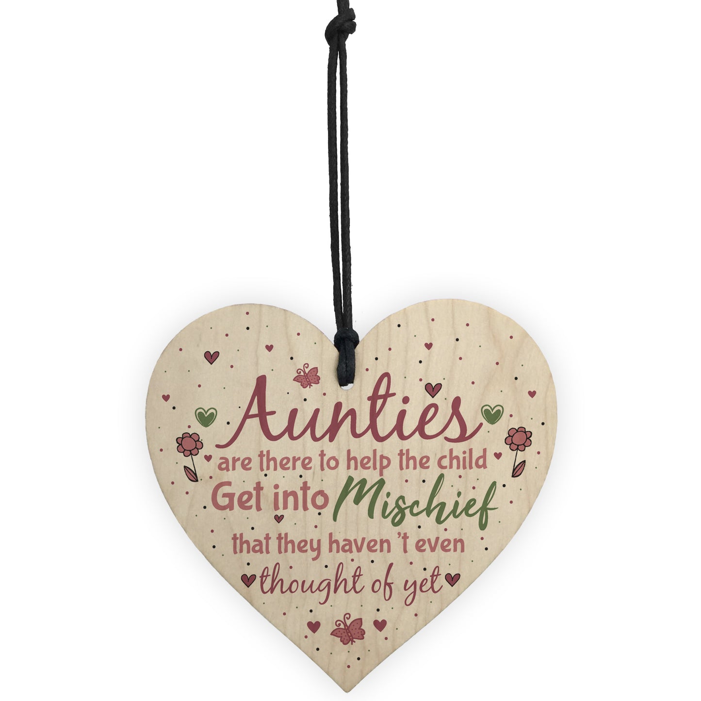Funny Auntie Gift Best Friend Heart Shabby Chic Birthday Sign