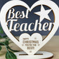 Thank You Teacher Gift Happy Christmas Engraved Heart Student