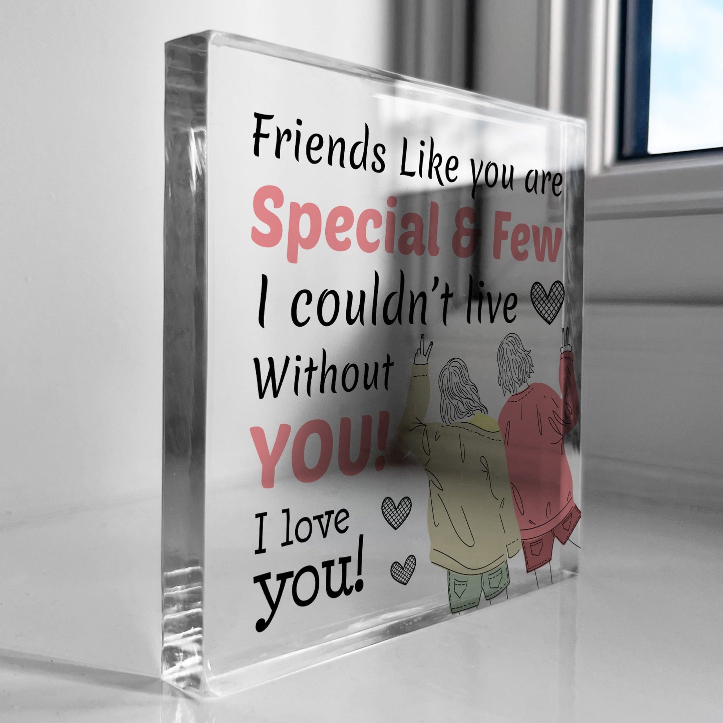 Christmas Gift for Friend Acrylic Plaque Best Friend Friendship
