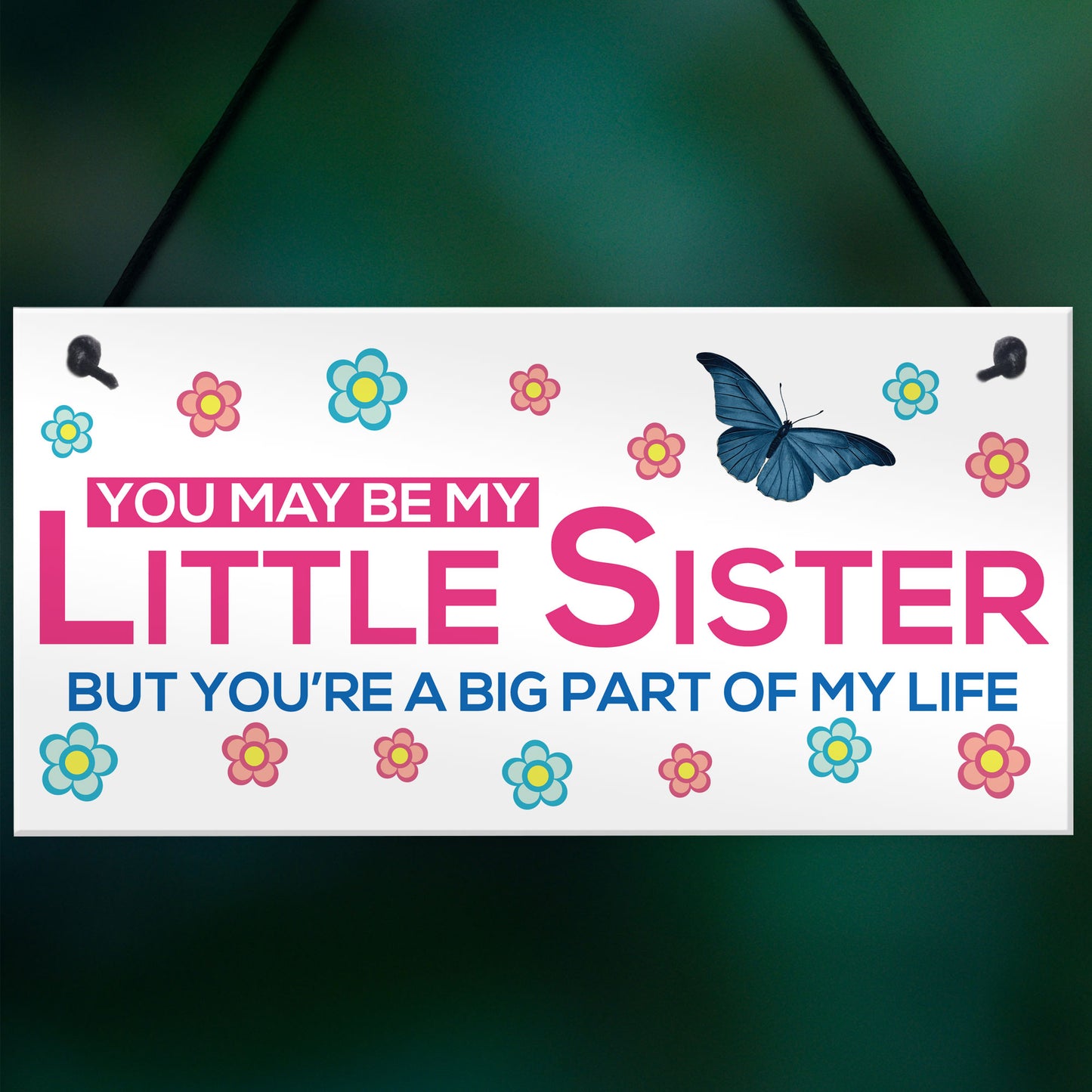 Little Sister Big Part Of My Life Hanging Sign Plaque