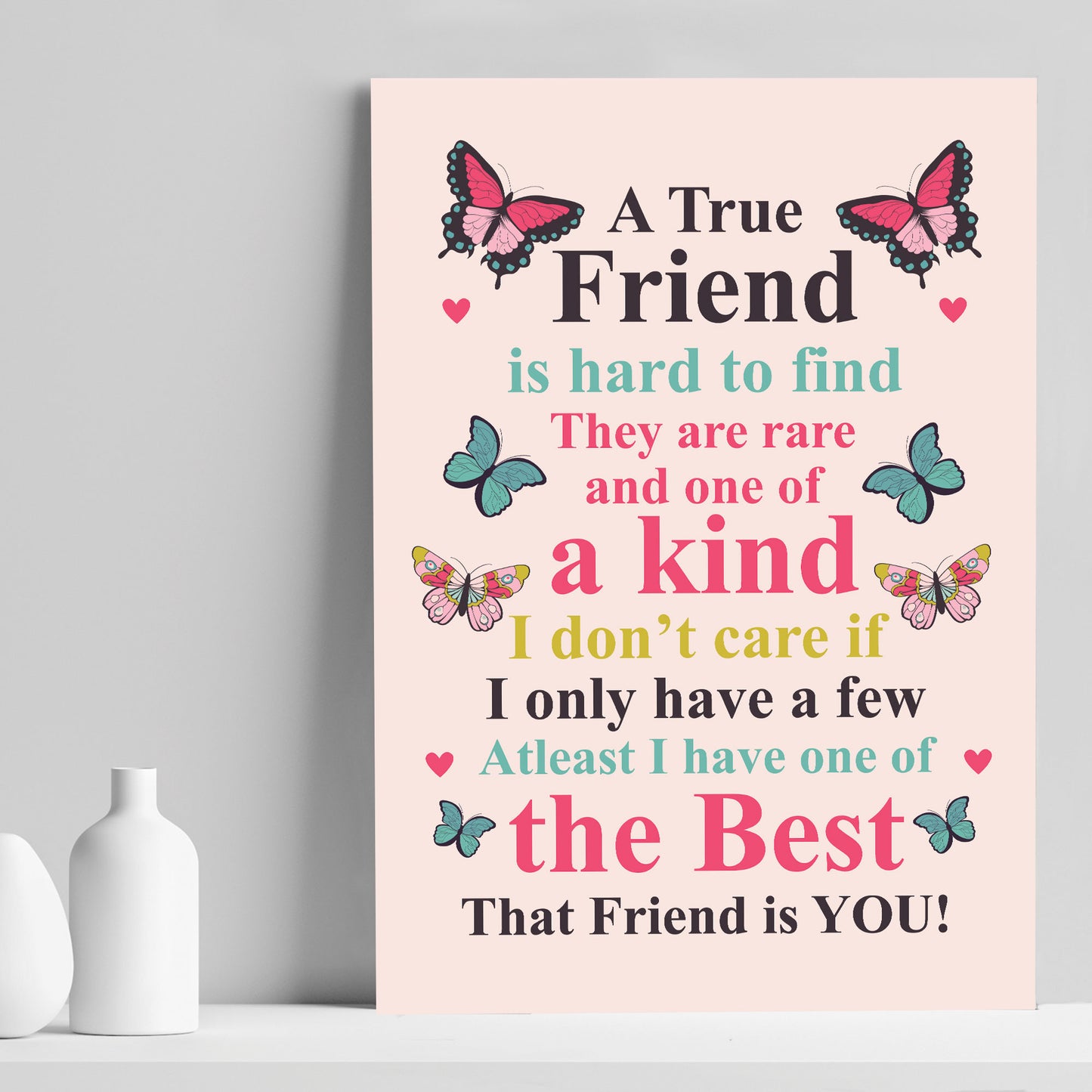 True Friend Friendship Print Best Friend Gift For Birthday Xmas