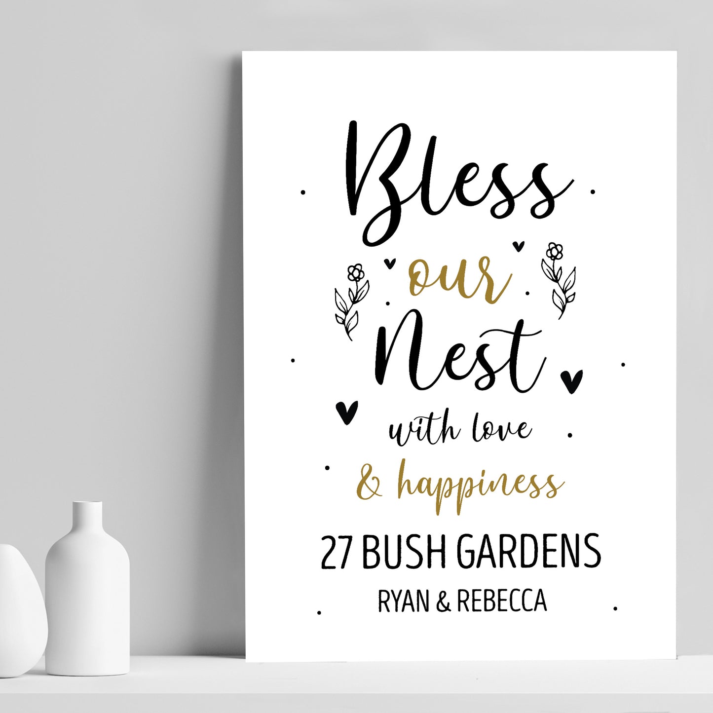 Bless This Home New Home House Warming Gift Print Friend Gift