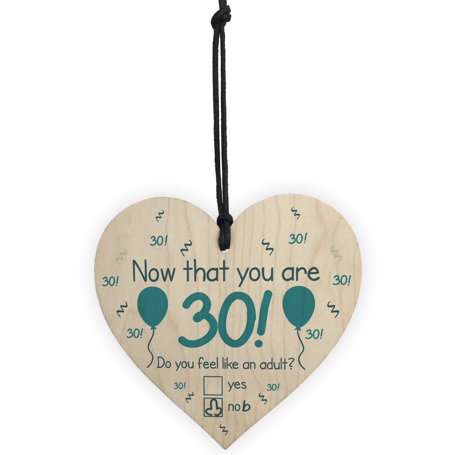 Funny 30th Birthday Gifts For Him Her Novelty Wood Heart Gift
