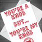 Funny RUDE Card For Boyfriend Husband On Valentines