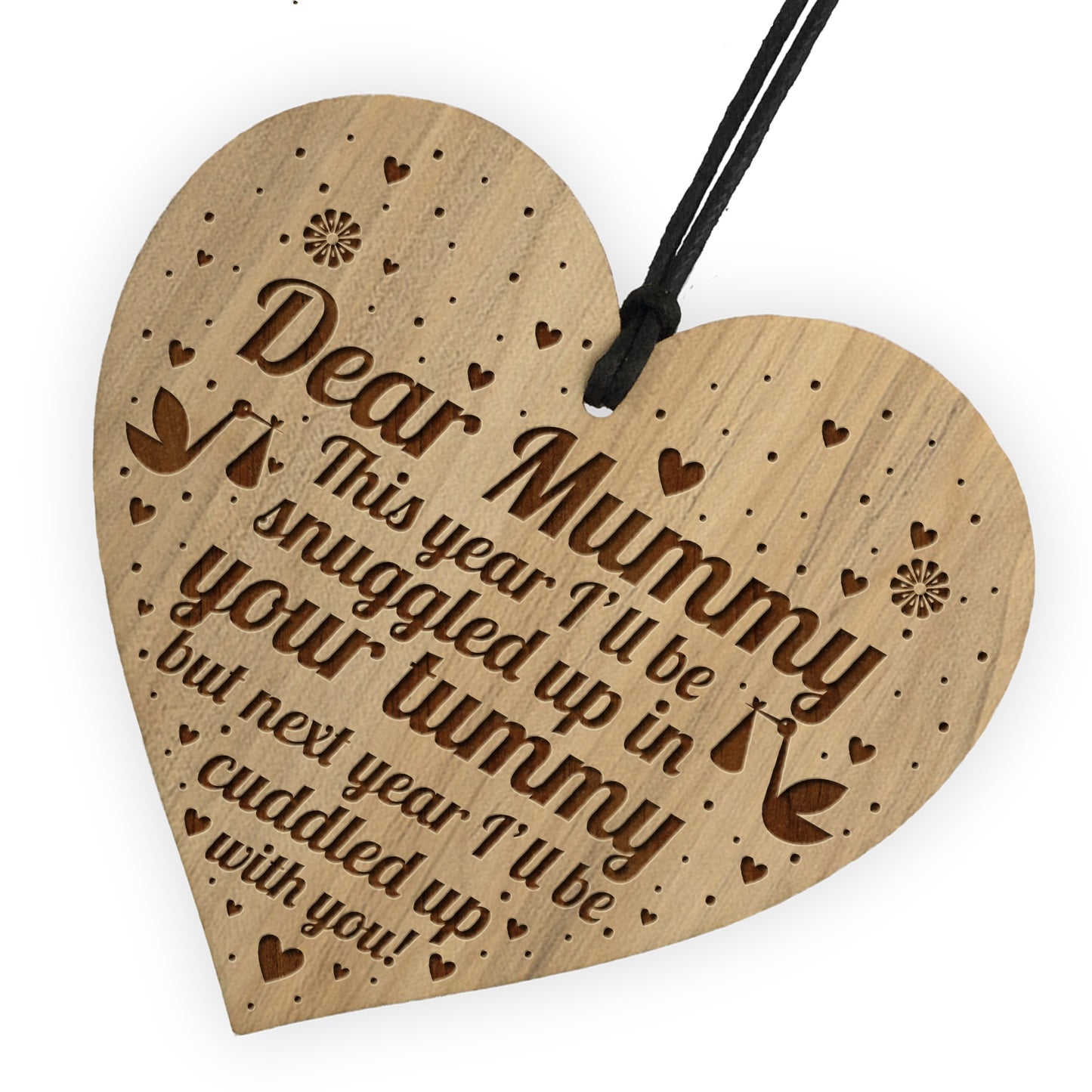 Mummy To Be Sign Engraved Heart Bump Gift Mummy Birthday Xmas