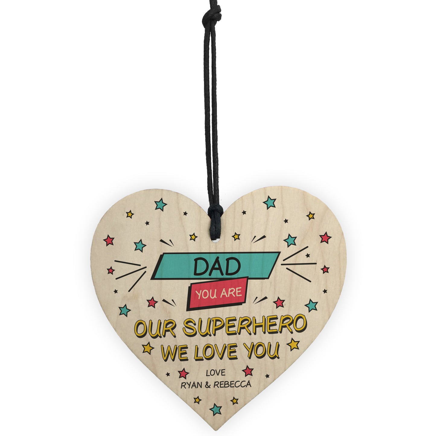 Fathers Day Birthday Gift For Dad Personalised Superhero Plaque
