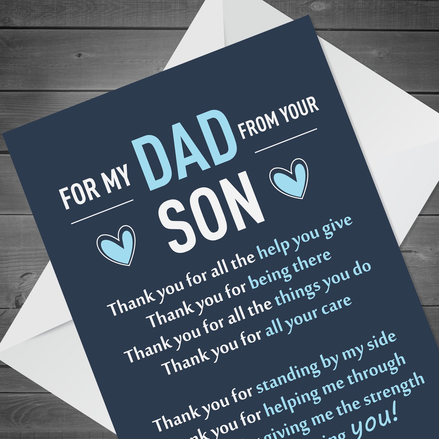 Fathers Day Card for Dad From Son Adorable Fathers Day Card