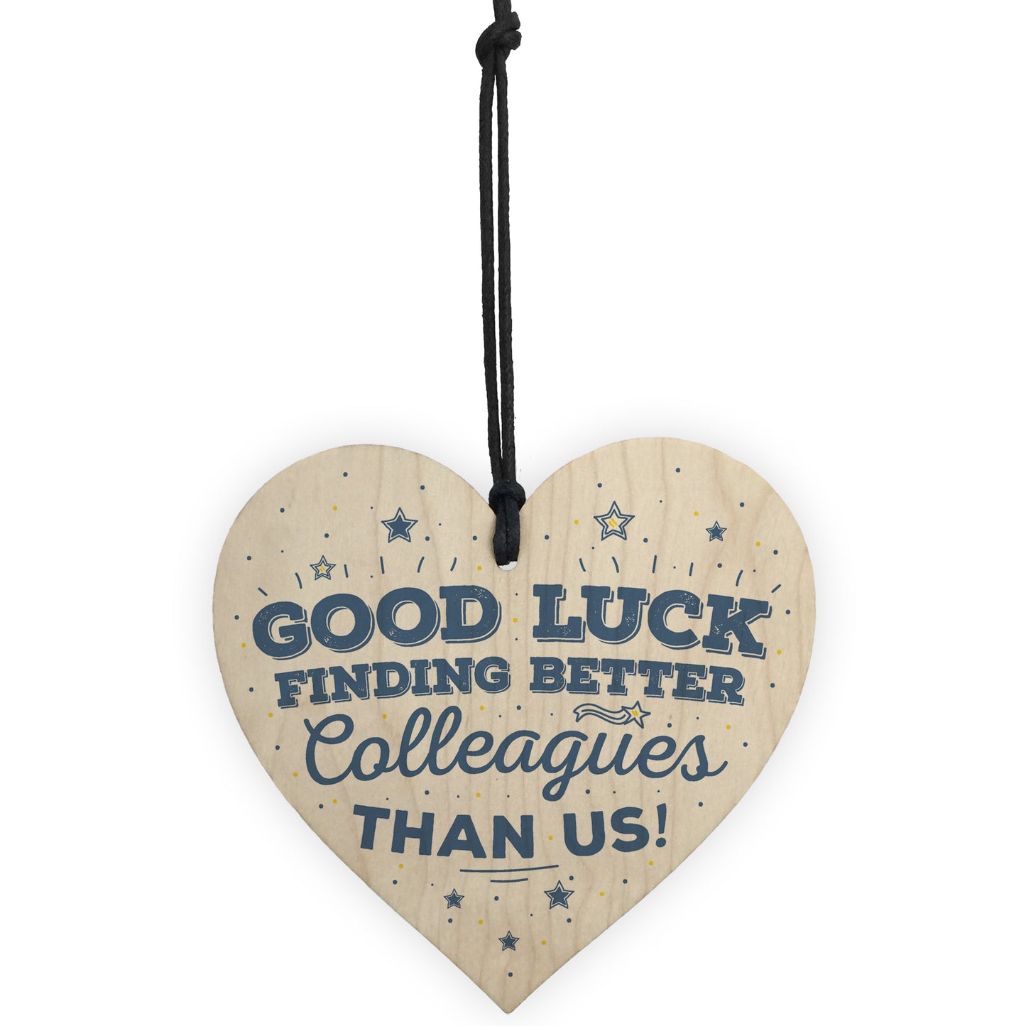 Good Luck Colleague Leaving Gift Wooden Heart Sign Thank You