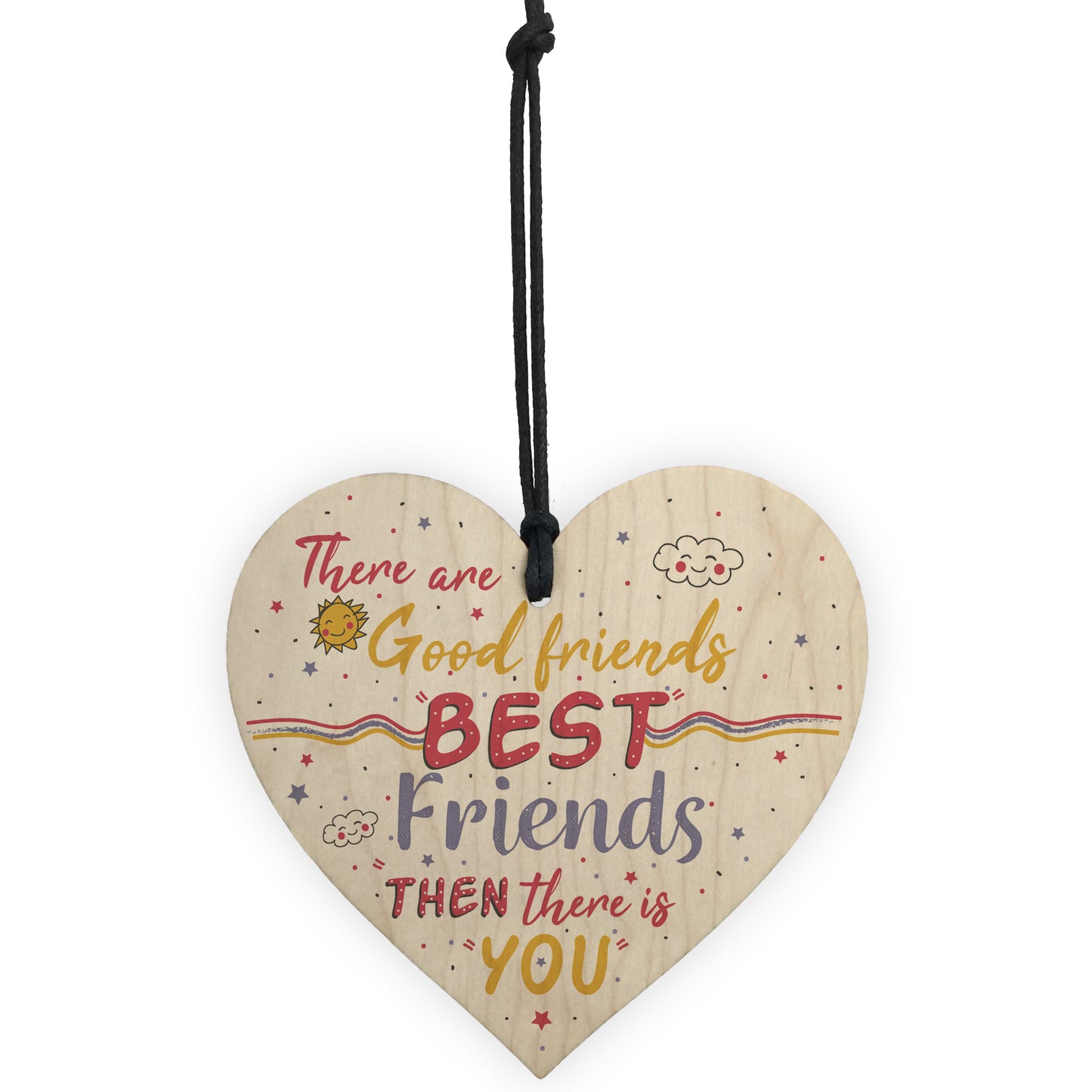 Christmas Gift For Best FRIEND Wood Heart Funny Friendship Gift