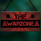 THE WARZONE Boys Gaming Bedroom Man Cave Sign Gift For Him