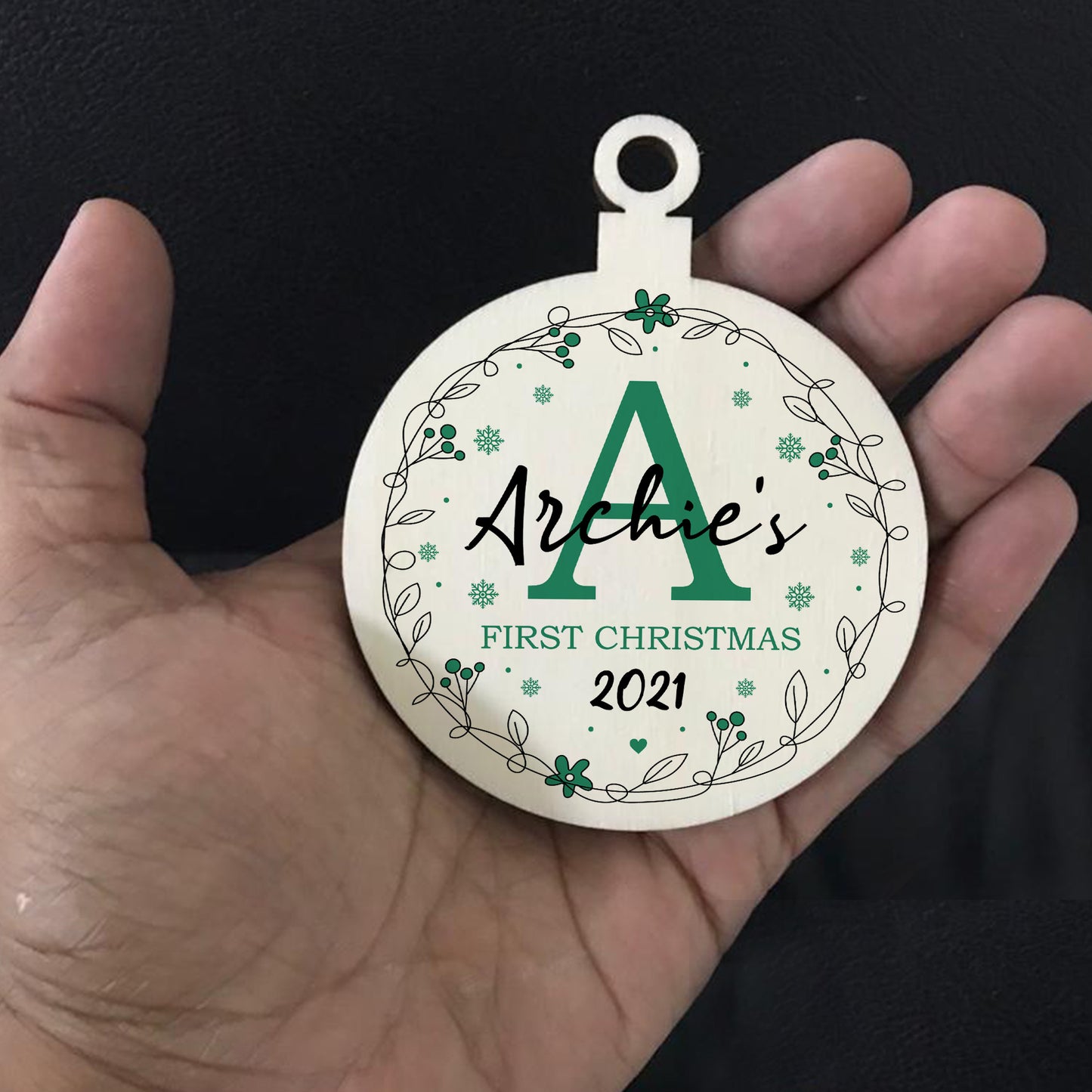 Baby 1st First Christmas Bauble Personalised Tree Decoration