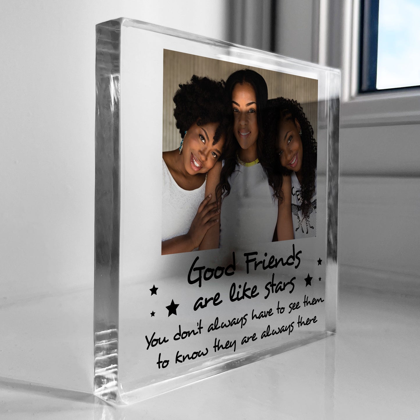Acrylic Photo Block Personalised Best Friend Sign Friendship