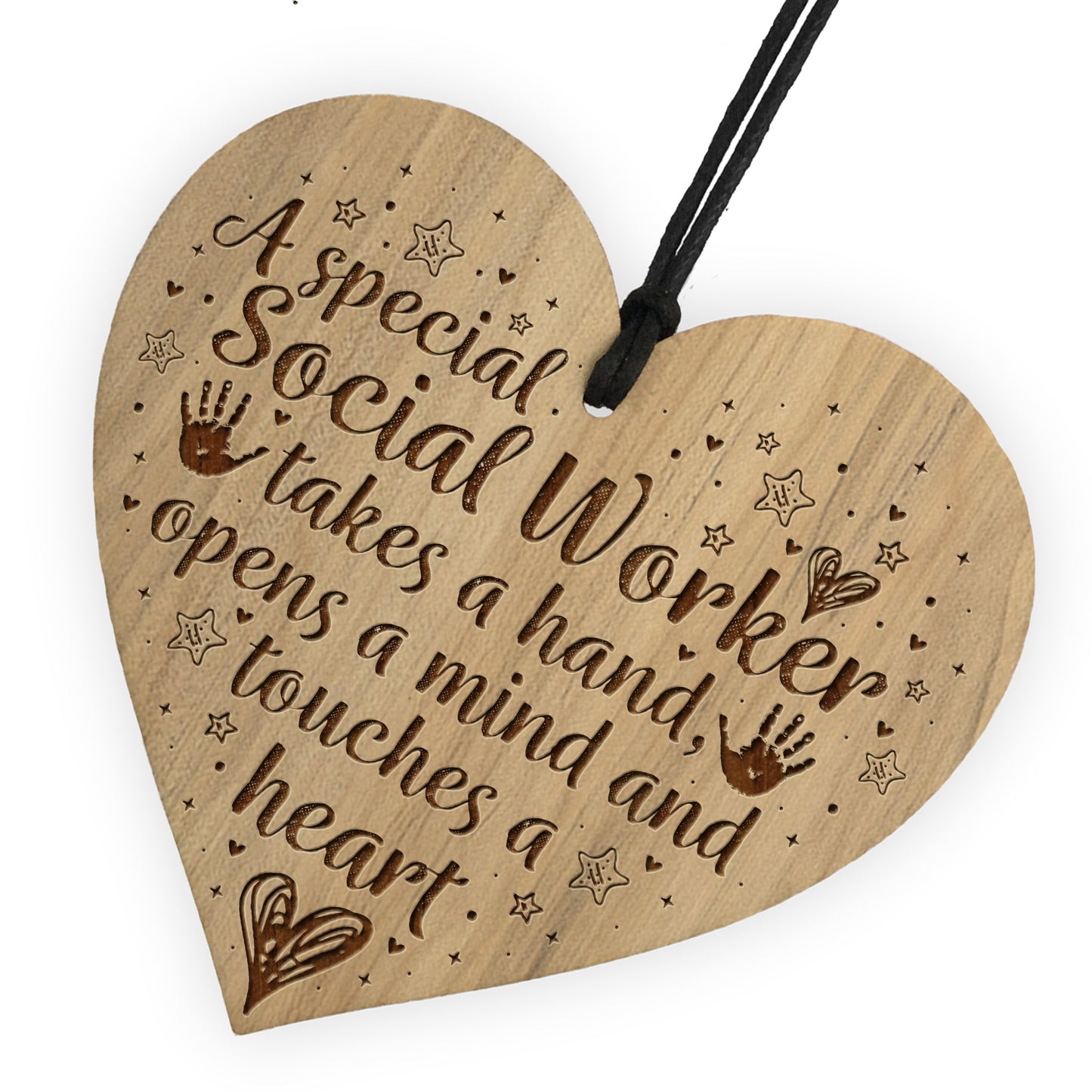 SOCIAL WORKER GIFTS Engraved Heart Thank You Gift For Him Her