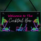 Cocktail Bar Welcome Sign Home Bar Cocktail Lounge Accessories