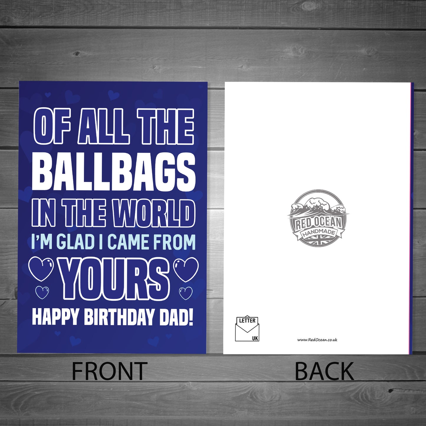 Funny Dad Birthday Gift Pack Wooden Heart And Card Gifts