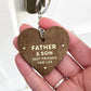 Dad Gifts From Son Wood Keyring Fathers Day Gift Dad Birthday